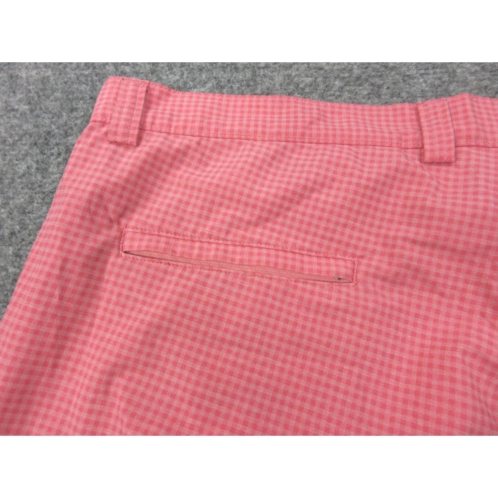 Peter Millar Shorts‎ Mens 42 Pink Golf Check Microfiber Chino Stretch Casual